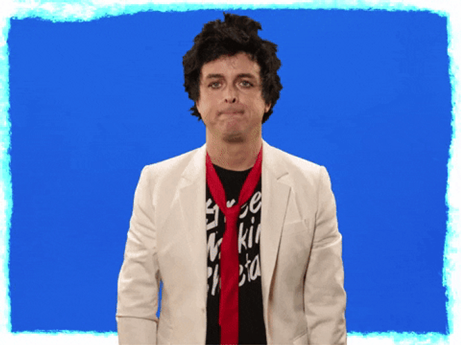 Green Day Billie Joe Lips Sealed GIF