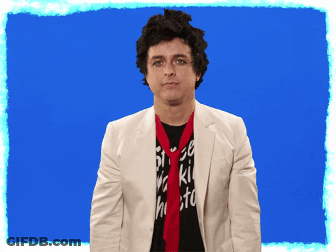 Green Day Billie Joe Thinking GIF