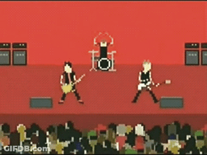 Green Day Concert Pixel Art GIF