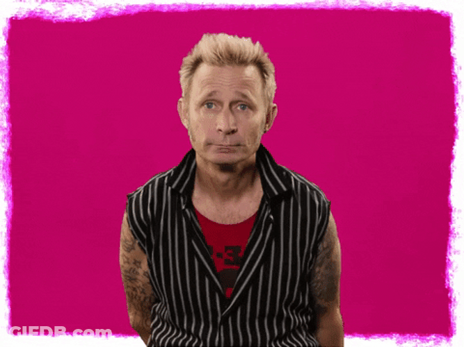 Green Day Mike Dirnt Mouth Cover GIF