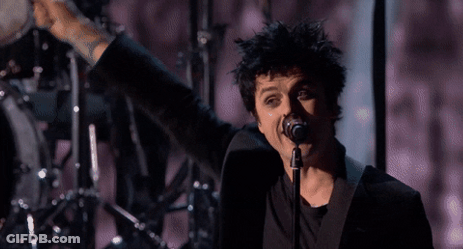 Green Day Pointing Fans MTV EMA GIF