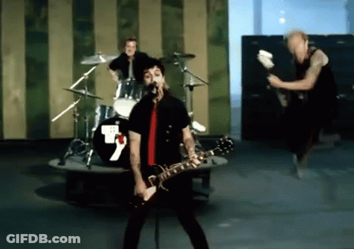 Green Day Rock Band American Idiot GIF