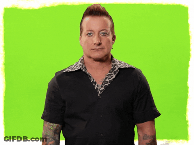Green Day Tré Cool Finger Gun GIF