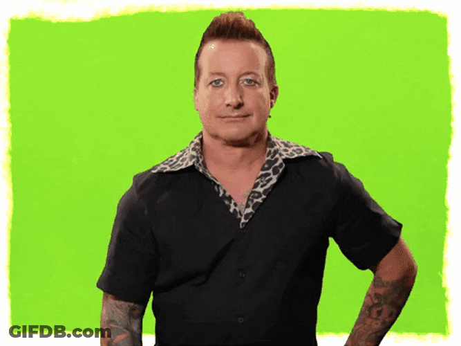 Green Day Tré Cool Sarcastic GIF