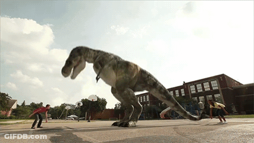 Green Dinosaur Face GIF
