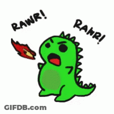 Green Dinosaur Mouth Open GIF
