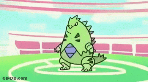 Green Dinosaur On Green Field GIF