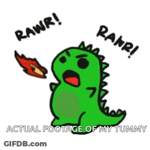 Green Dinosaur Rawri Actual Footage Of My Tummy GIF