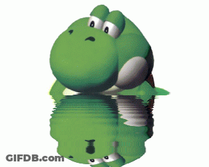 Green Dinosaur Stuffed Toy With Orange Legs GIF