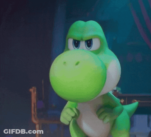 Green Dinosaur With White Nose GIF