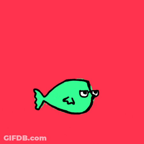 Green Doodle Pufferfish GIF
