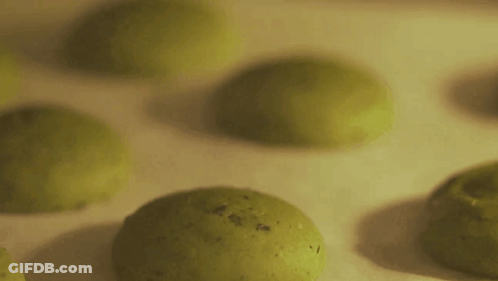 Green Dough Balls On Table GIF