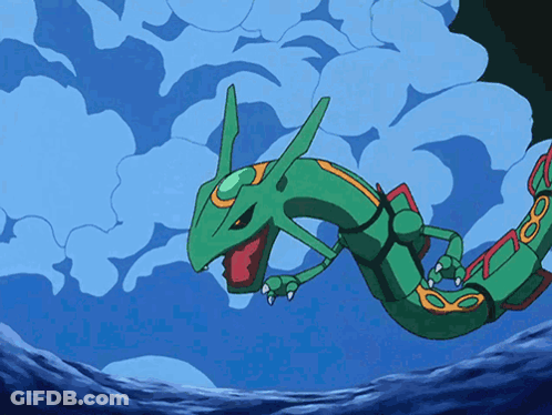Green Dragon Flying In Sky GIF