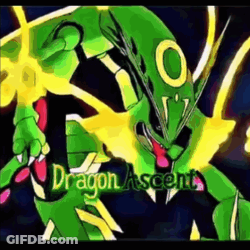 Green Dragon Saying Dragon Ascent GIF
