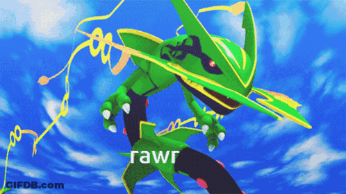 Green Dragon Saying Rawr GIF