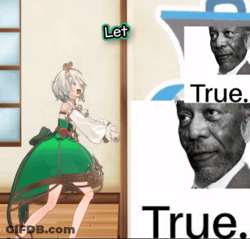 Green Dress Girl And Suit Man With Let True GIF