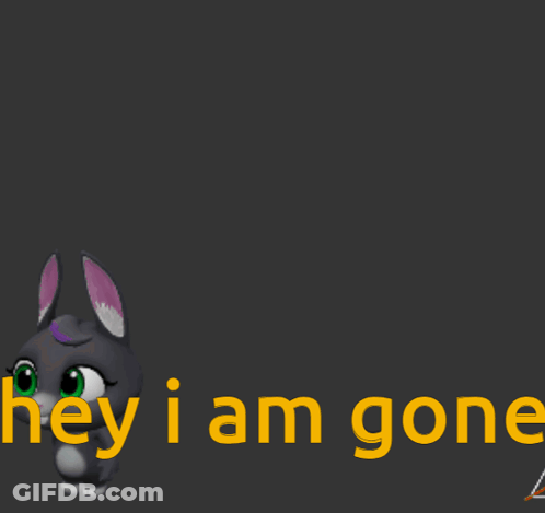 Green Eyed Cartoon Cat Hey I Am Gone GIF