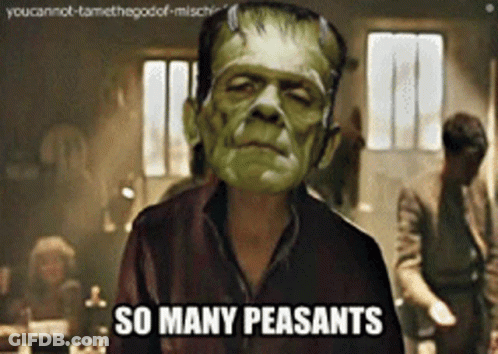 Green Face Man Saying So Many Peasants GIF