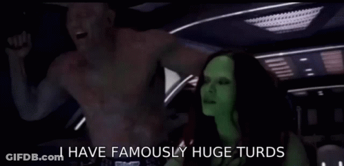 Green-Faced Man And Woman In Dark Room Saying I Have Famously GIF