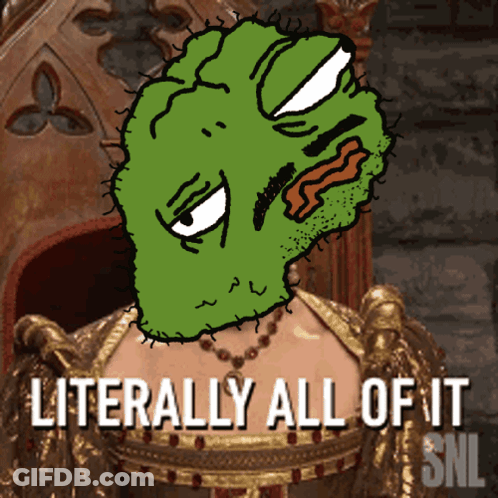 Green-Faced Woman Literally All Of It SNL GIF
