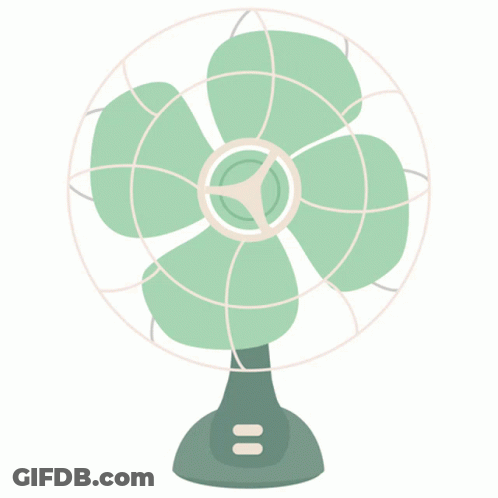 Green Fan With Two Buttons GIF