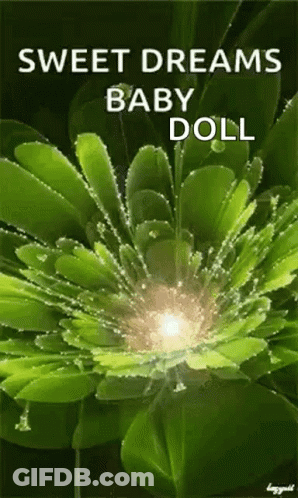 Green Flower Sweet Dreams Baby Doll GIF