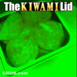 Green Food Container Saying The Kiwami Lid GIF
