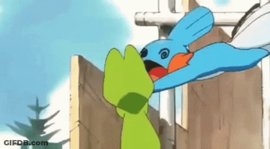 Green Frog And Mudkip Dancing GIF