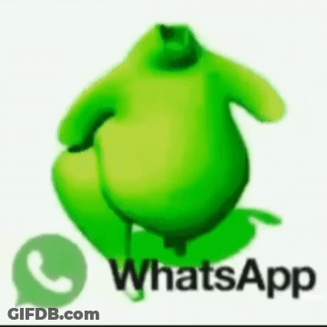 Green Frog Dancing Next To Whatsapp Logo GIF
