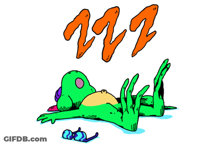 Green Frog Fell Asleep GIF