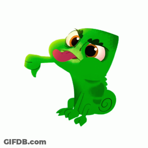 Green Frog Giving Thumbs Down GIF