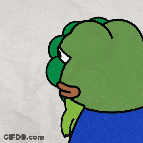 Green Frog In Blue Shirt GIF