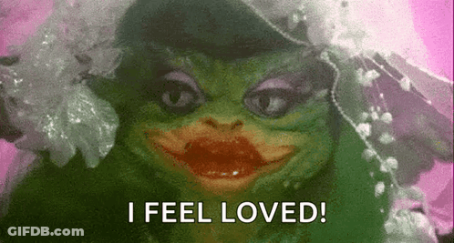 Green Frog In Wedding Dress And Veil GIF