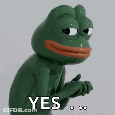 Green Frog Making Yes Gesture GIF