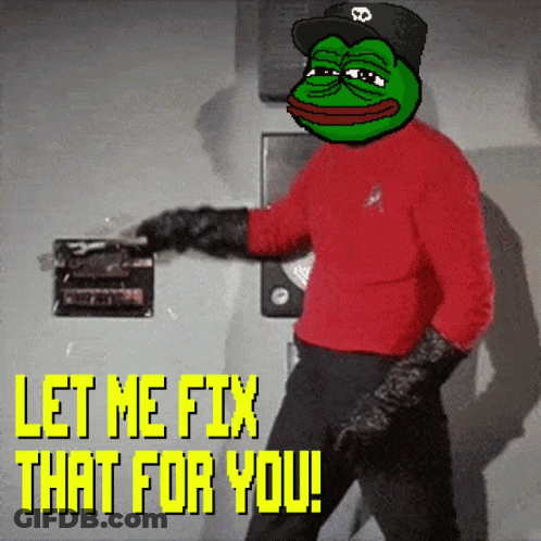 Green Frog Saying Let Me Fix That For You GIF