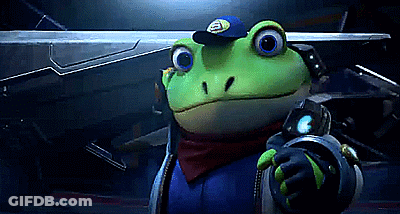 Green Frog Wearing Blue Hat With S GIF