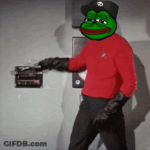 Green Frog With Skull And Crossbones Hat GIF