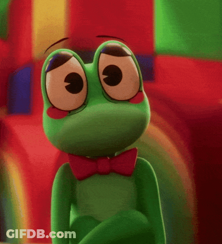 Green Frog With Sunglasses And Bow Tie GIF