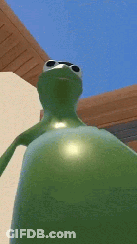 Green Frog With Sunglasses GIF