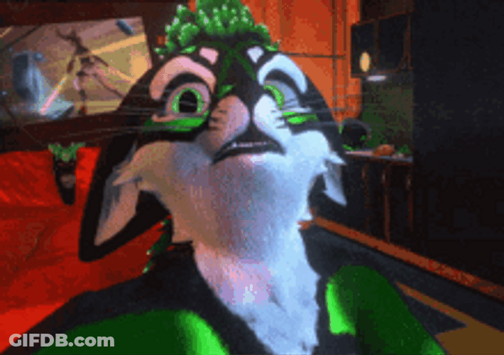 Green Furry Eyes Blinking  Yiff GIF