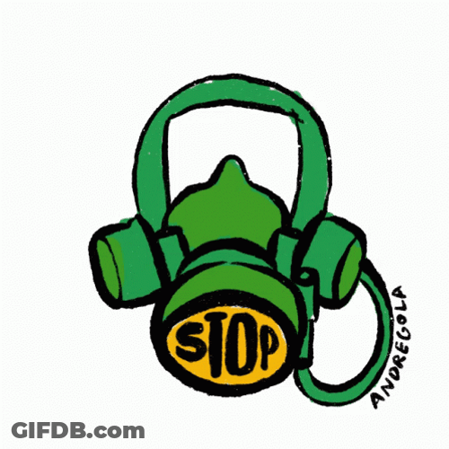 Green Gas Mask Stop Now GIF