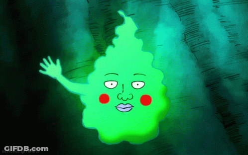Green Ghost With Red Nose GIF
