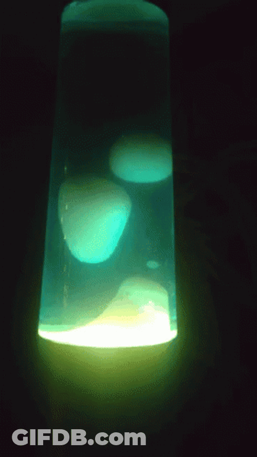 Green Glowing Lava Lamp GIF