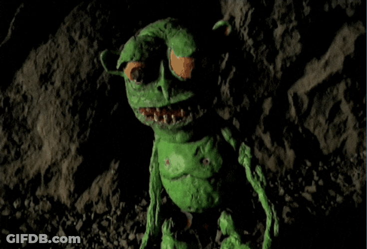 Green Goblin Shark In Cave Freaking GIF
