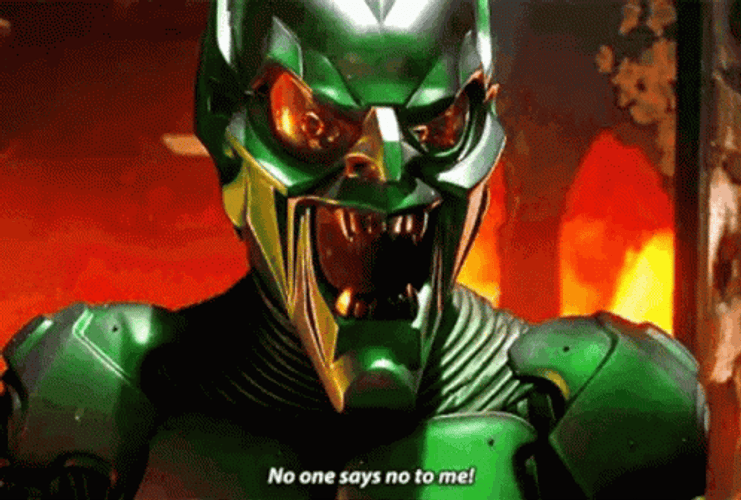 Green Goblin Spider-Man Angry GIF