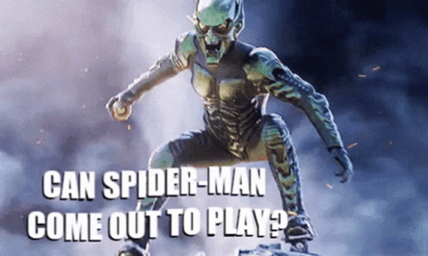 Green Goblin Spiderman Play GIF