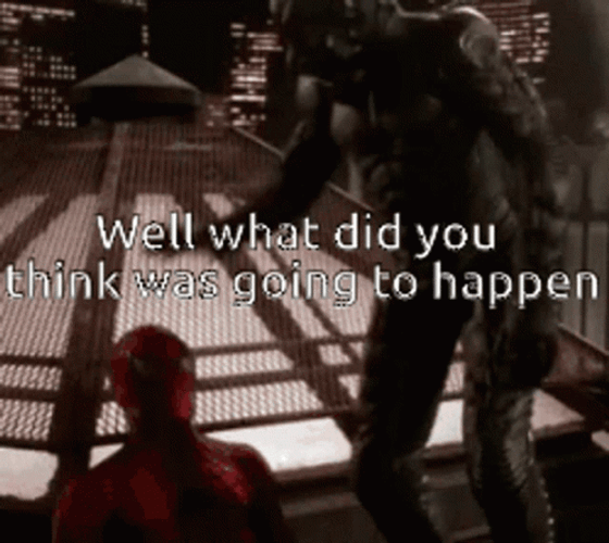 Green Goblin Spiderman Slap GIF