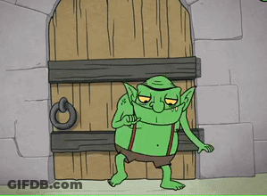 Green Goblin Standing In Front Of Door GIF