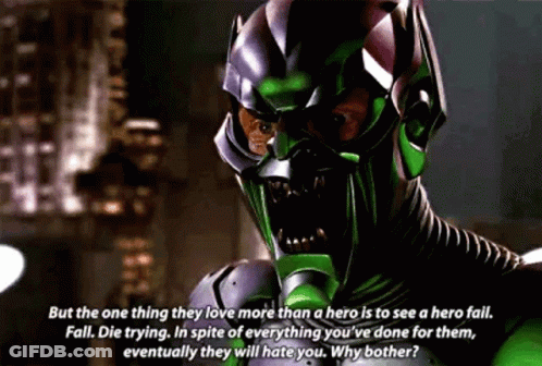 Green Goblin Talking To Man In Green Suit GIF