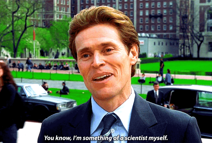 Green Goblin Willem Dafoe Scientist GIF